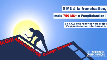 5 M à la francisation mais 750 M à l’anglicisation