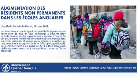 Augmentation des résidents non permanents