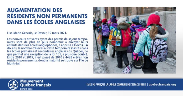 Augmentation des résidents non permanents
