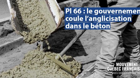 Pl 66 le gouvernement coule langlicisation dans le béton