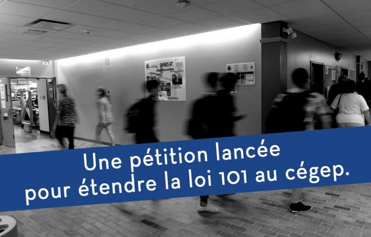 Thumbnail Une pétition lancée pour étendre la loi 101 au cégep